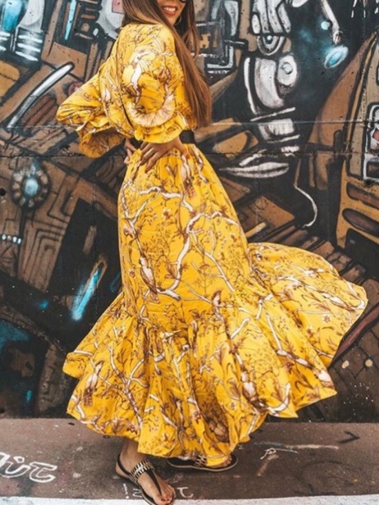 Johanna Ortiz Dresses & Skirts - NWT Johanna Ortiz x H&M Yellow Floral Crepe Dress Size L